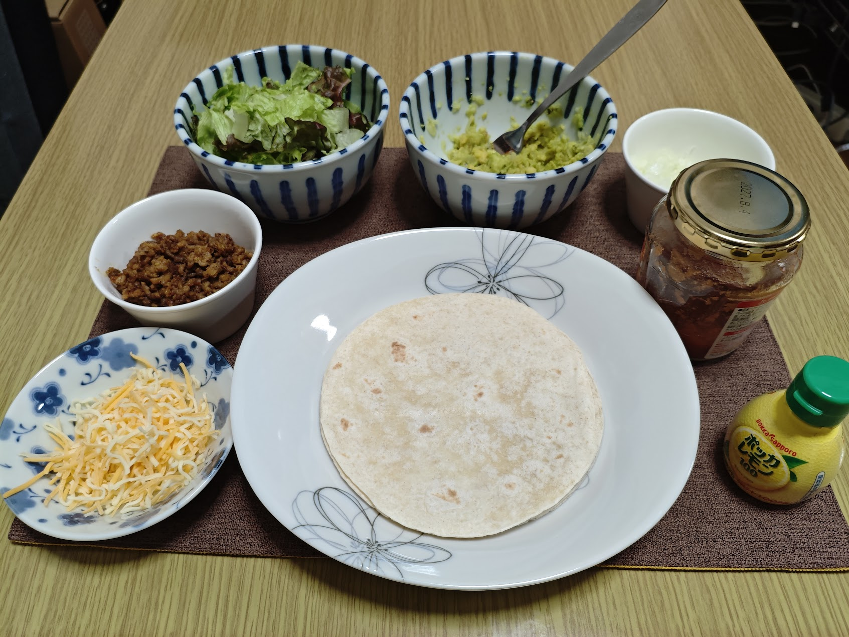 タコスセットアップの図